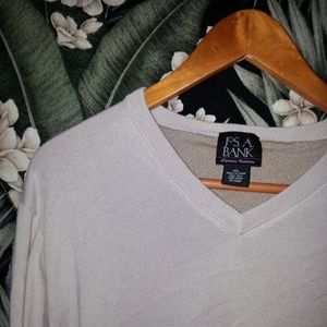 Men's Jos A Bank Silk V Neck Sweater Size XL